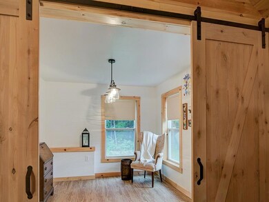 First of two bedrooms with barn doors!