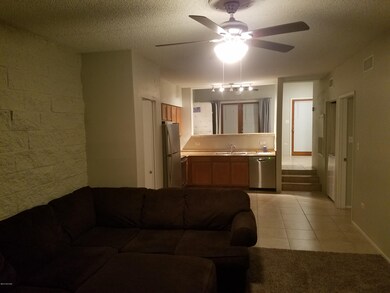 Plenty of room to put a kitchen island.