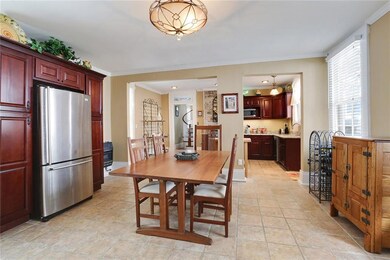 Space between kitchen and dining room is where wal