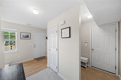 Hardwood entrance. Mud room on the right off the g