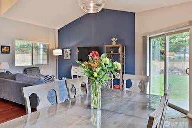 Nice Look at Vaulted Ceilings! There is room for Dining table - near the kitchen...easy to serve and stay connected!