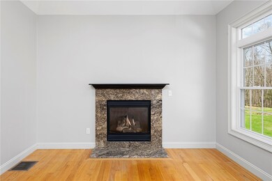 Gas fireplace with granite surround