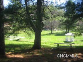 Picnic area overlooking brook