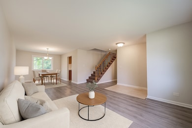 Living area perspective that shows seating zones a