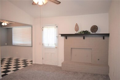 The fireplace makes for a beautiful focal point in