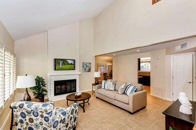 Family room with gas fireplace