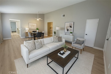 Virtually Staged Living and Dining Room