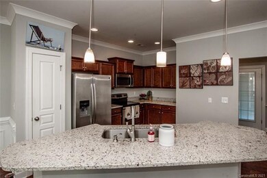Large kitchen open to the living space with huge g