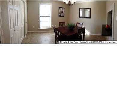 dining room with window view
