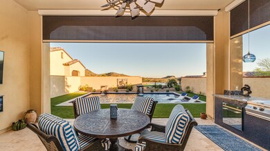 Motorized shades/outdoor kitchen