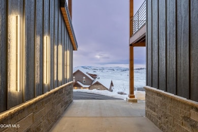View of snow covered patio