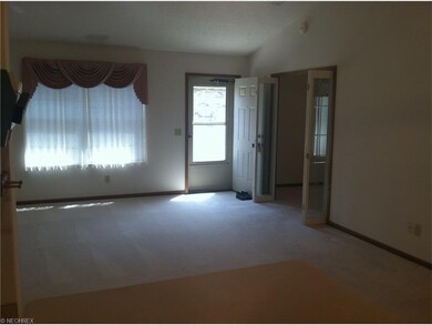 Living room with vaulted ceilings