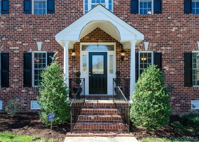 The covered front porch is a beautiful way of welc