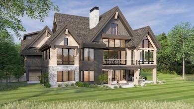Lakeside view for this custom home under construction on 100' of prime Lower Prior Lake Lakeshore