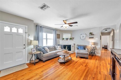 living room with beautiful hardwood floors