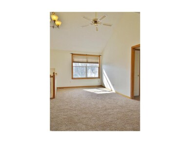 View of great room from dining area.
