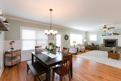 Eat-in dining area, open to Living Room and Kitchen.