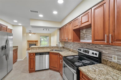 Kitchen leading to family room