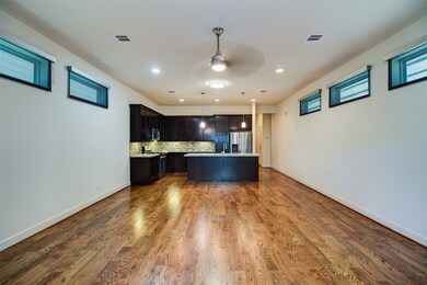 View of kitchen from living room.