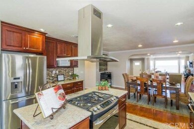 State of the art kitchen with the dining area