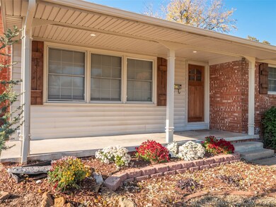 Covered porch that's perfect for a set of rocking