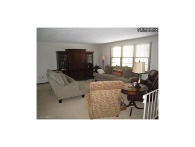 Large living room open to the dining room.