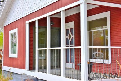 Covered front porch has views of the Mesa.