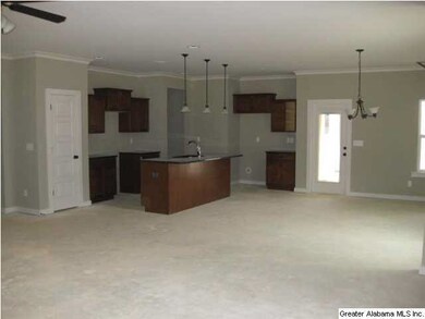 View from the spacious Great Room into the kitchen