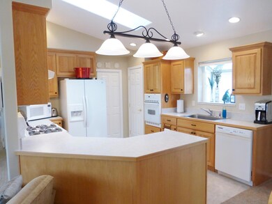 skylight brightens kitchen