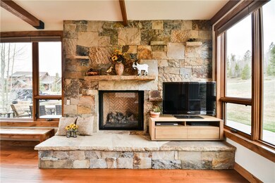 Beautiful floor to ceiling fireplace