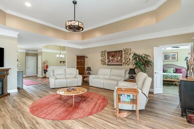 Living room featuring light wood-type flooring, cr