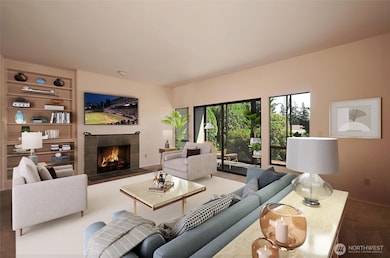 Large sunken living room, dimensions 14