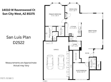 Floor Plan Ravenswood San Luis Rines