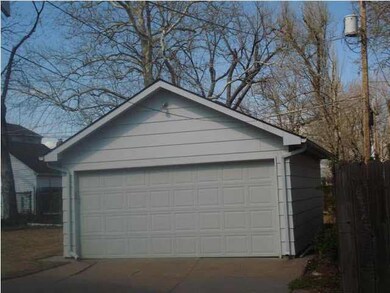 Detached two-car garage.