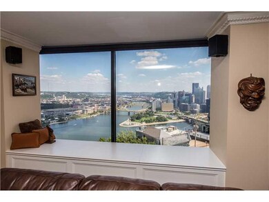Living Room. Breathtaking view from the built-in w