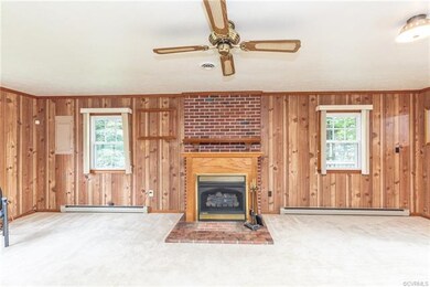 Gas Fireplace in Den