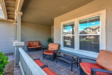 Covered Front Porch with Pavers
