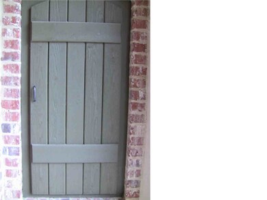 Delivery package door in front of home