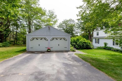 Nice two car garage with workshop.