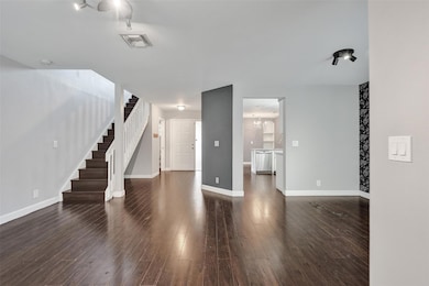 living room & dining area adjacent kitchen