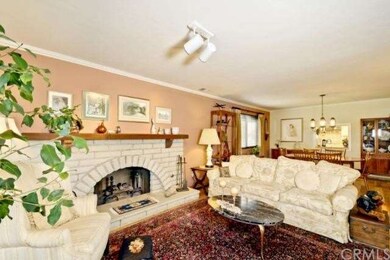 Formal living room with fireplace