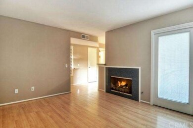 Living room with fireplace, fresh two tone paint, 