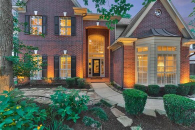 This beautiful brick home features elegant archite