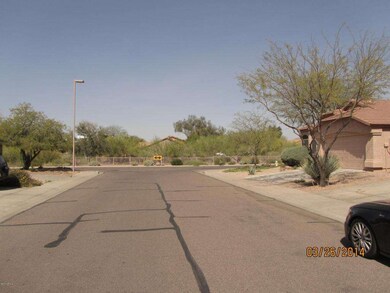 View from street to wash and trails