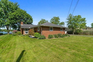Rear view of home and Conneaut Lake