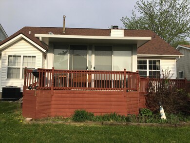 Back yard, deck view