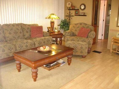 Living Room. Another view--note custom front door