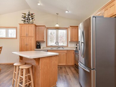 Notice kitchen window and knock down vaulted ceili