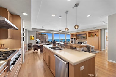 Breathtaking panoramas of the Pacific can be enjoyed from the kitchen, living room, and dining room.