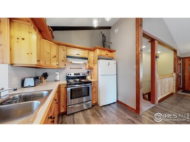 New knotty pine cabinetry.